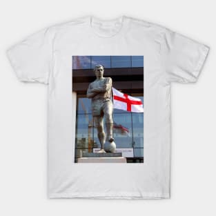 Bobby Moore Statue England Flag Wembley Stadium T-Shirt